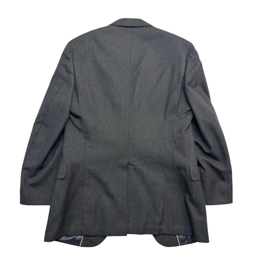 vtg Austin Reed 40R 34x30 Charcoal Pinstripe 3pc Pant Suit Wool USA Regentaire